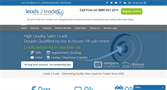 Desktop Screenshot of leads2trade.co.uk